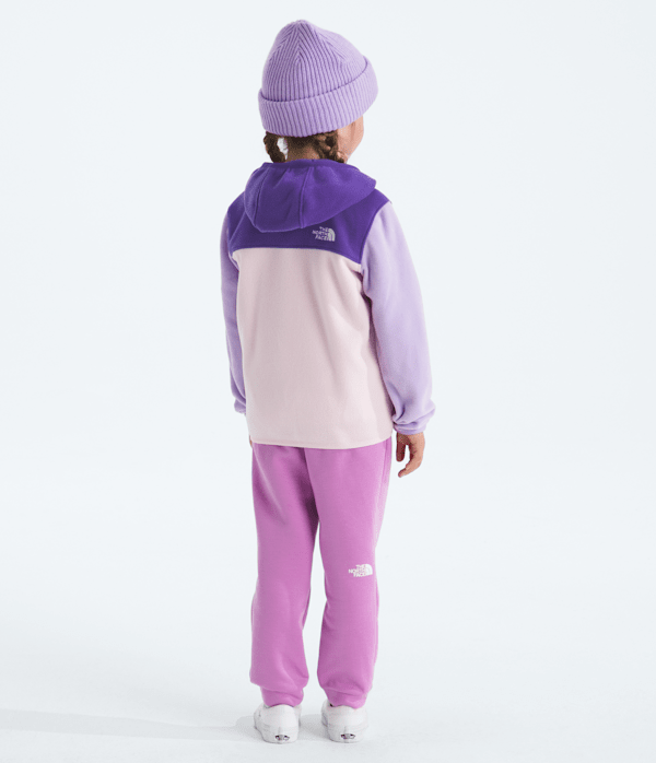 Kids Glacier FullZip Hoodie TNF Peak PurpleLite LilacPale Blossom BACK