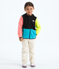 Kids Glacier FullZip Hoodie TNF Tnf BlackMeridian BlueFizz LimeCoral Crush HERO3