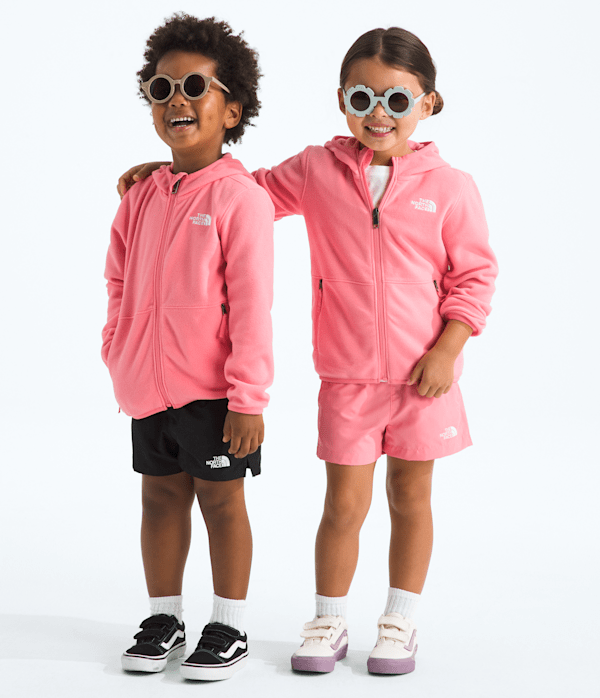 Kids Glacier FullZip Hoodie TNF Coral Crush Main