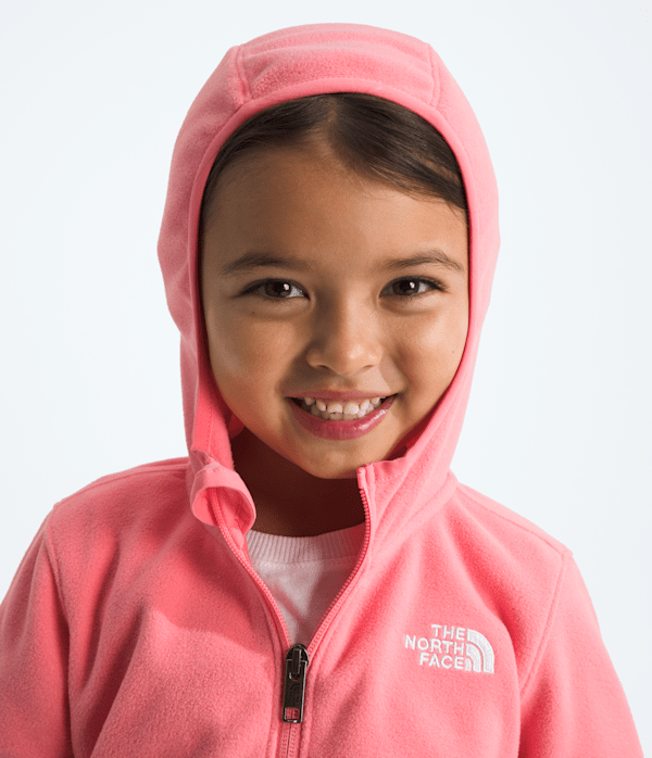 Kids Glacier FullZip Hoodie TNF Coral Crush MODELHOOD2