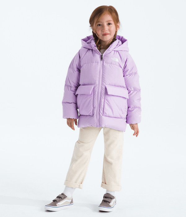 Kids North Down FleeceLined Parka TNF Lite Lilac HERO2