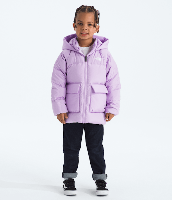 Kids North Down FleeceLined Parka TNF Lite Lilac HERO3