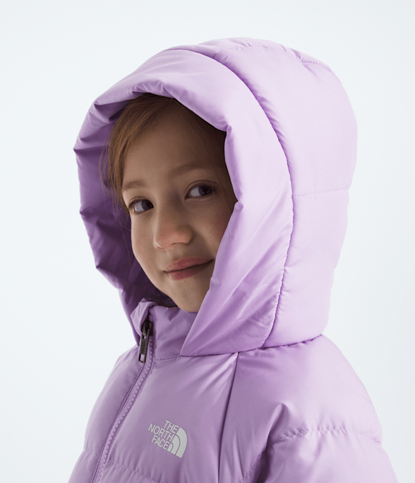 Kids North Down FleeceLined Parka TNF Lite Lilac MODELHOOD2