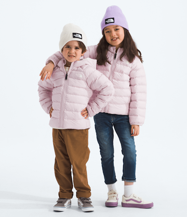 Kids Reversible Perrito Hooded Jacket TNF Pale Blossom Main