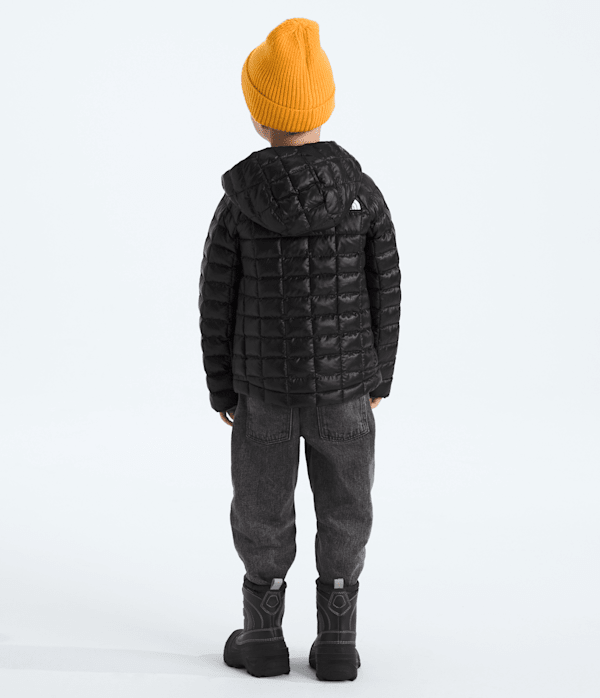 Kids THERMOBALL Hooded Jacket TNF TNF Black BACK