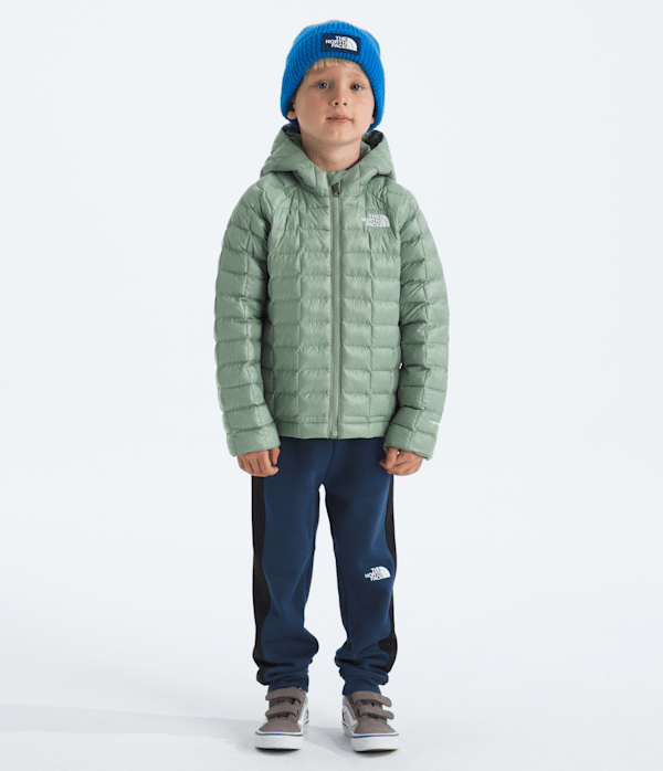 Kids THERMOBALL Hooded Jacket TNF Slate Moss HERO3