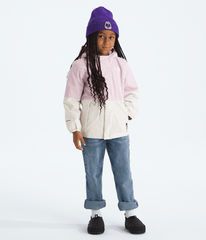 Kids Warm Antora Rain Jacket TNF Pale BlossomWhite Dune HERO2