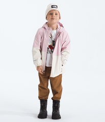Kids Warm Antora Rain Jacket TNF Pale BlossomWhite Dune HERO3