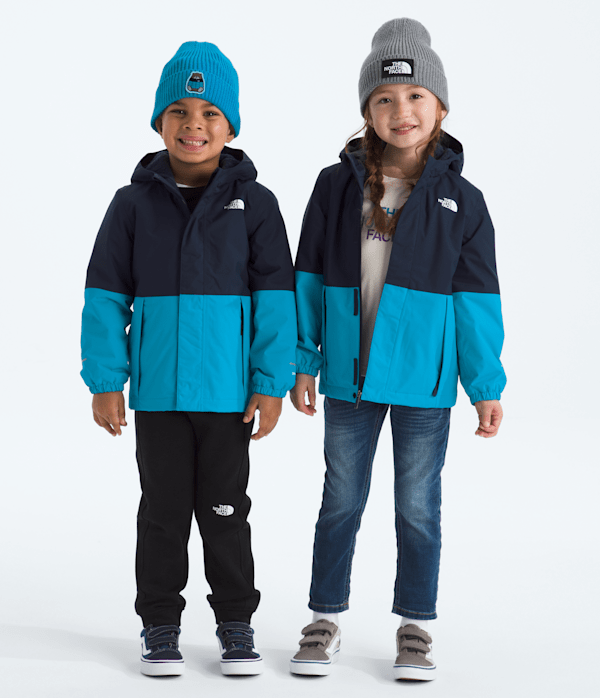 Kids Warm Antora Rain Jacket TNF Summit NavyMeridian Blue Main