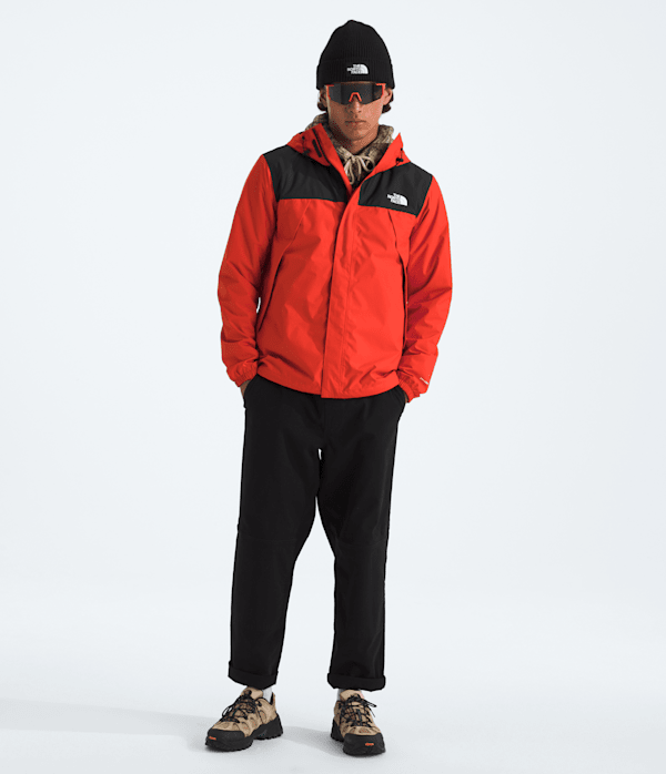 Mens Antora Jacket TNF Lava RedTNF Black HERO2