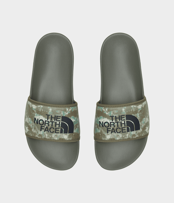 Mens Base Camp Slides III TNF Military Olive Stippled Camo PrintTNF Black DETAILINSTEP