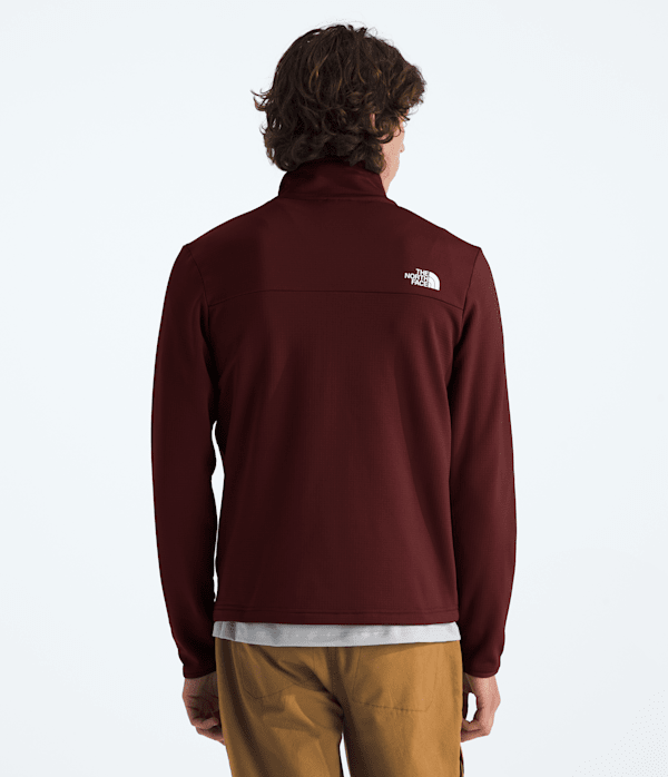 Mens Cedar Trail Grid Fleece FullZip Jacket TNF Sumac BACK