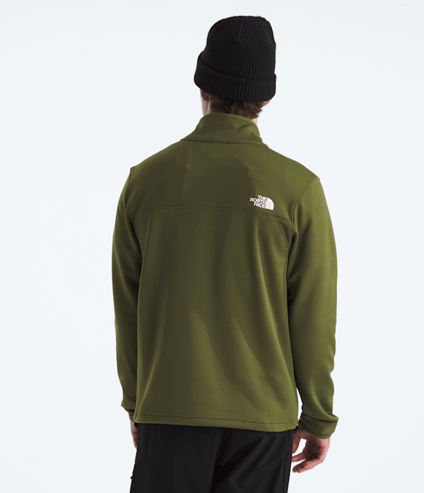 Mens Cedar Trail Grid Fleece FullZip Jacket TNF Woodland Green BACK