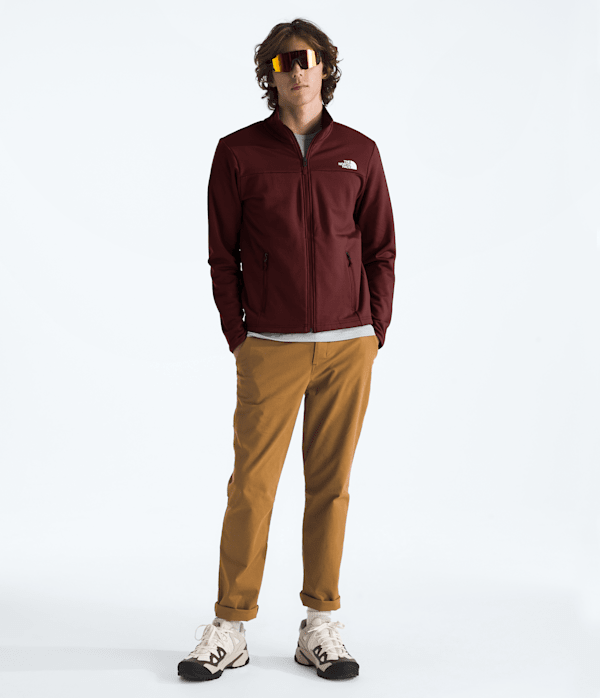 Mens Cedar Trail Grid Fleece FullZip Jacket TNF Sumac HERO2