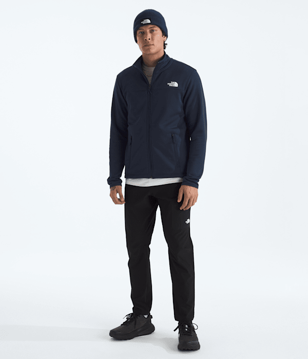 Mens Cedar Trail Grid Fleece FullZip Jacket TNF HERO2