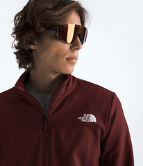 Mens Cedar Trail Grid Fleece FullZip Jacket TNF Sumac HERO3