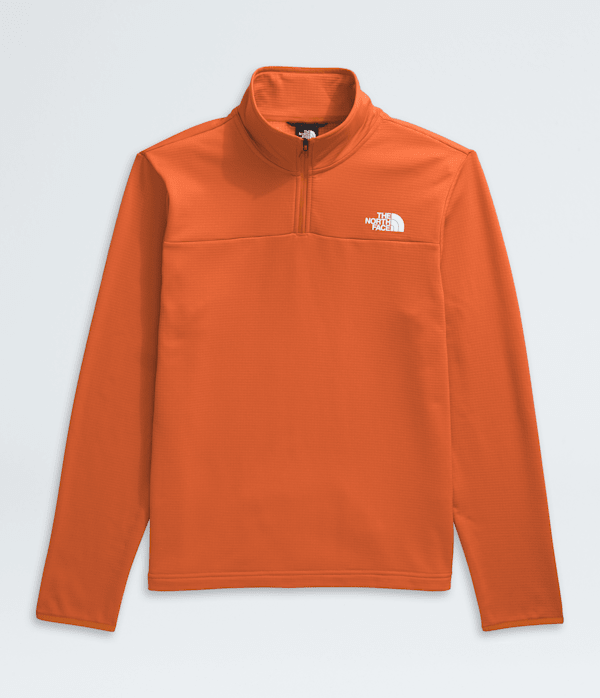 Mens Cedar Trail Grid Fleece Zip TNF Iron Bronze ALTFRONT