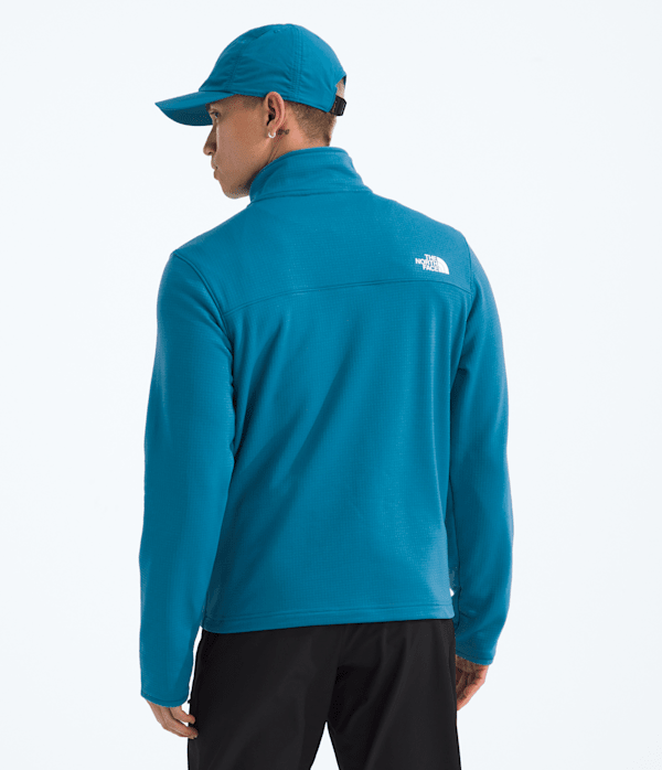 Mens Cedar Trail Grid Fleece Zip TNF Dusk Blue BACK
