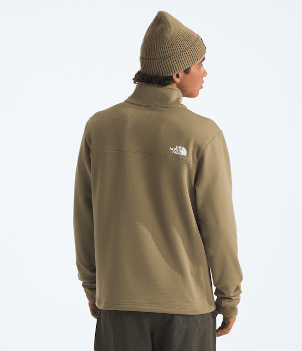 Mens Cedar Trail Grid Fleece Zip TNF Cedar BACK
