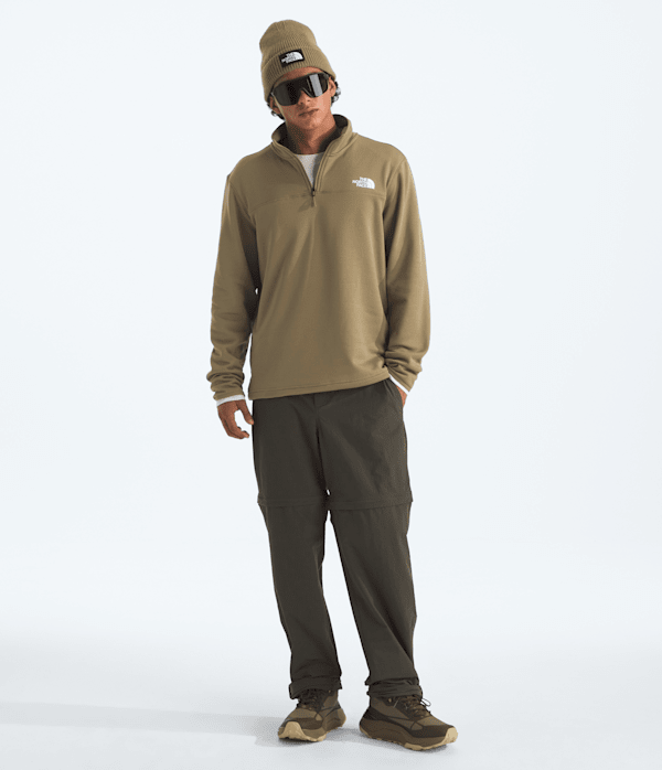 Mens Cedar Trail Grid Fleece Zip TNF Cedar HERO2
