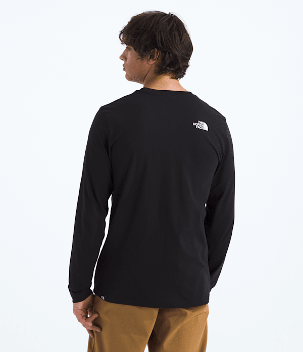 Mens LongSleeve Simple Dome Tee TNF BACK
