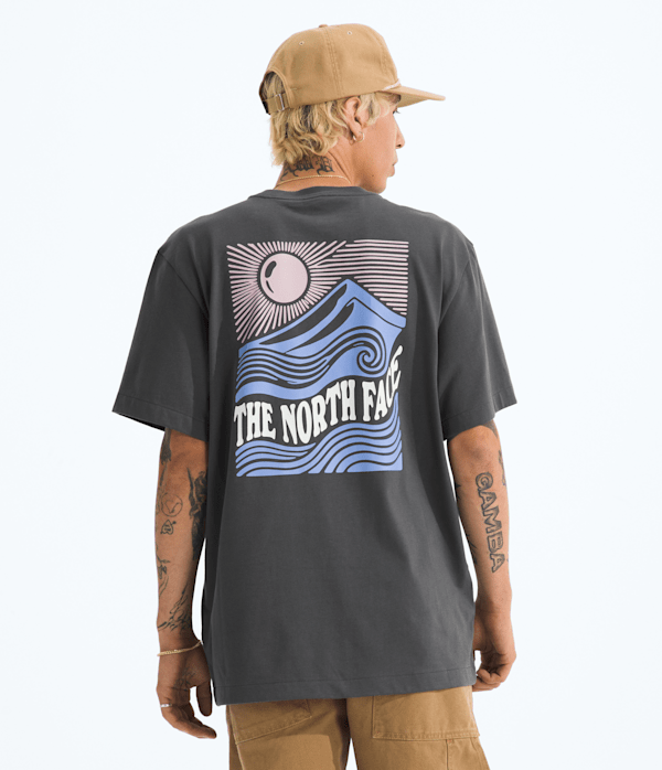 Mens Mountain Escape Relaxed ShortSleeve TeeGraphic TNF Main