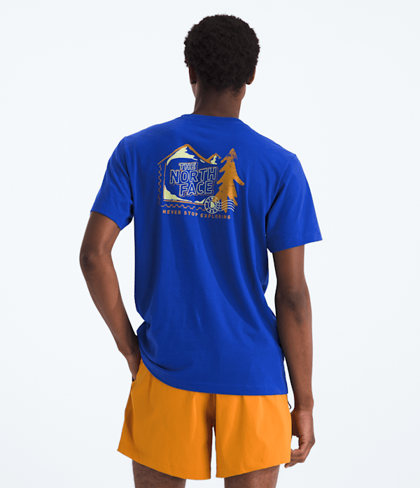 Mens Mountain Stamps Regular ShortSleeve Tee TNF Main