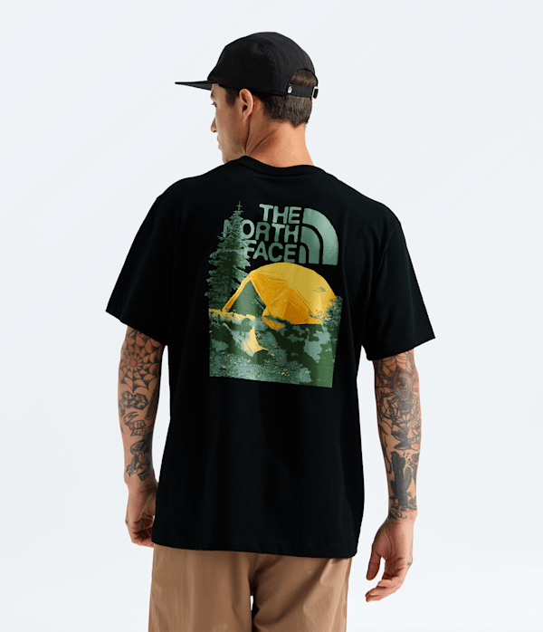 Mens Pitch A Tent Relaxed ShortSleeve Tee TNF Main