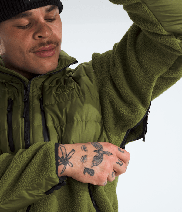 Mens RMST Denali Tek Hybrid Jacket TNF Woodland Green MODELALT2