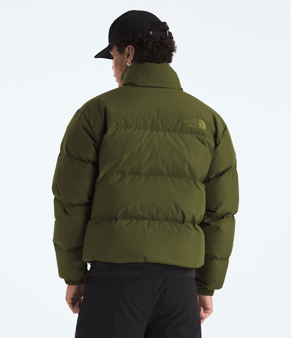 Mens RMST GORETEX Nuptse Tek Jacket TNF Woodland Green BACK