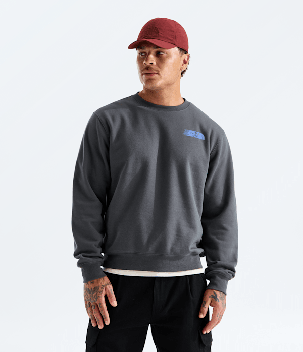 Mens Retro Trail Relaxed CrewGraphic TNF BACK