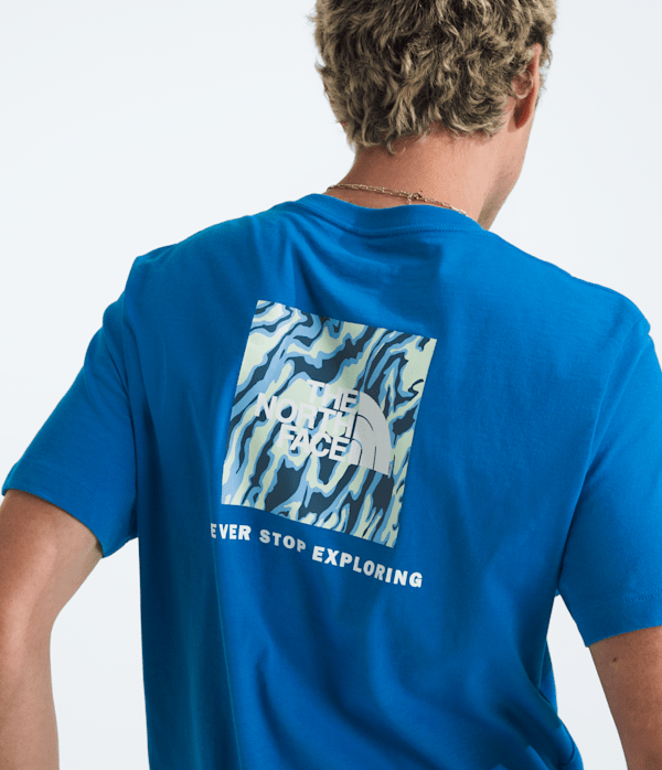 Mens ShortSleeve Core Wavy Lines Box NSE Tee TNF HERO2