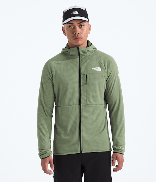 Mens Summit Series FUTUREFLEECE FullZip Hoodie TNF Bark Mist Main