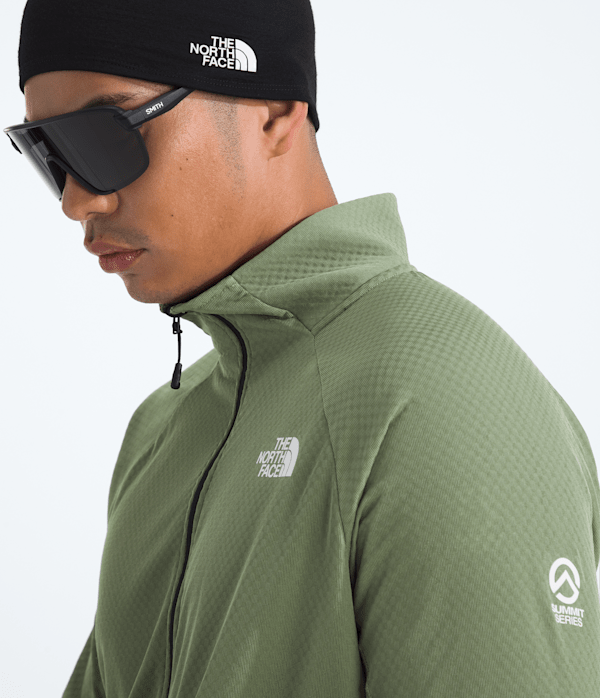 Mens Summit Series FUTUREFLEECE LT Zip TNF Bark Mist HERO3