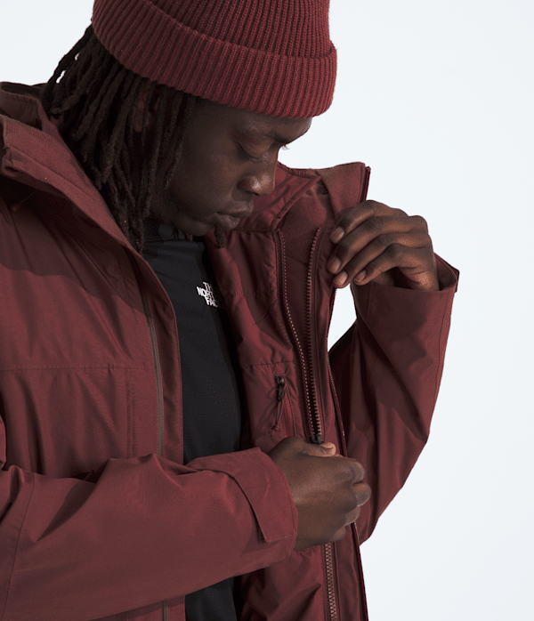 Mens THERMOBALL Snow Triclimate Jacket TNF Sumac MODELCLOSE3