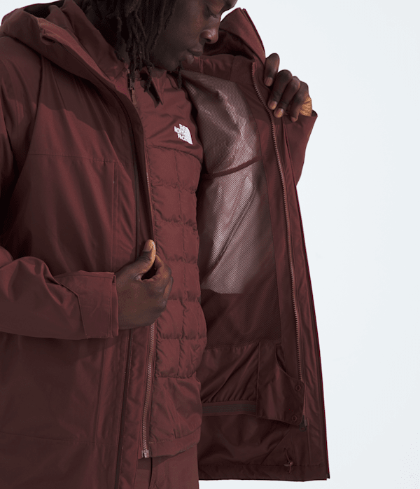 Mens THERMOBALL Snow Triclimate Jacket TNF Sumac MODELINT