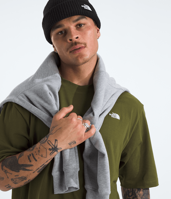 Mens TNF Essential Simple Dome Oversize ShortSleeve Tee TNF Woodland Green HERO2