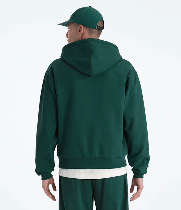 Mens TNF Red Box Hoodie TNF Hunter Green BACK