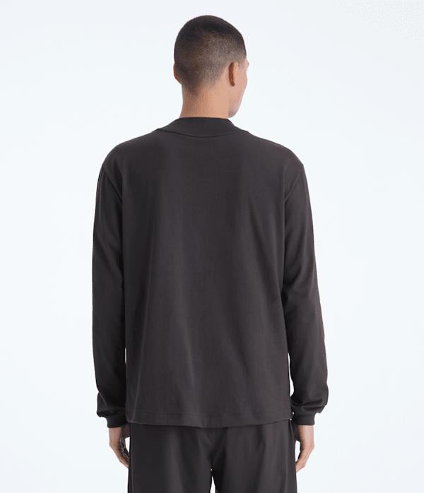 Mens TNF Red Box LongSleeve Tee TNF Obsidian BACK
