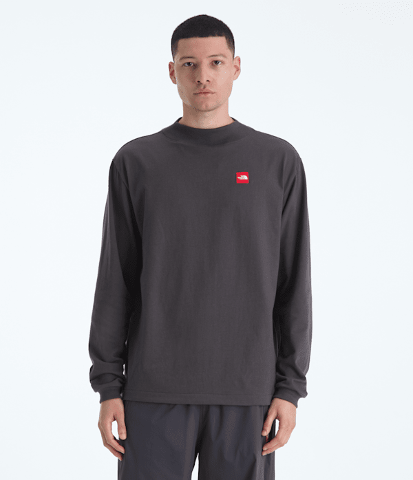 Mens TNF Red Box LongSleeve Tee TNF Obsidian Main
