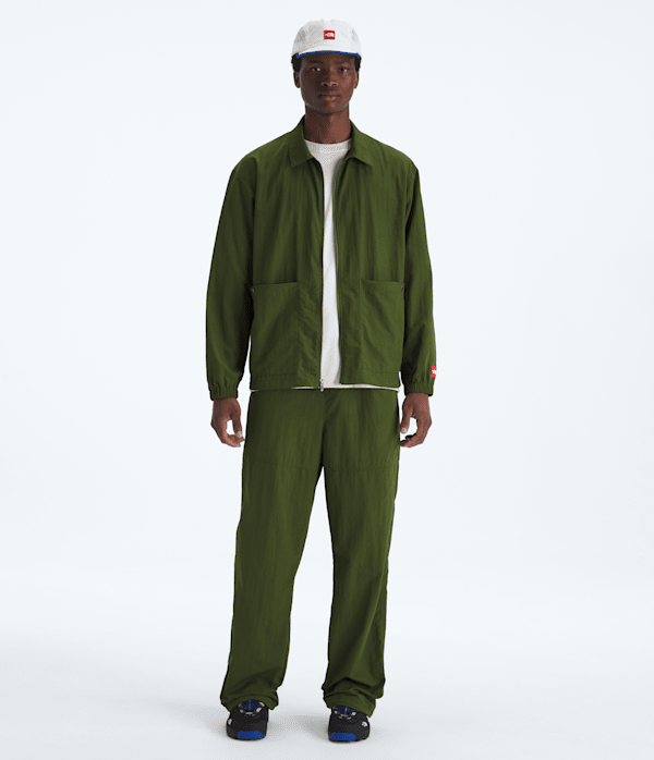 Mens TNF Red Box Nylon Belted Pants TNF Woodland Green HERO2