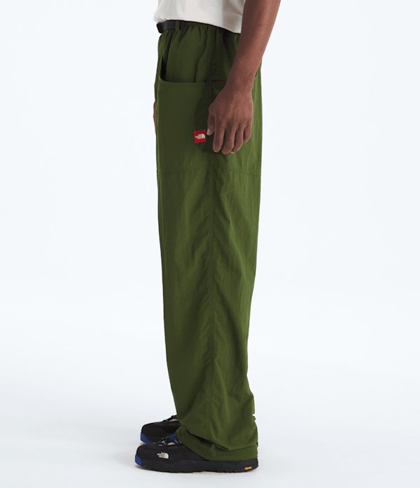 Mens TNF Red Box Nylon Belted Pants TNF Woodland Green MODEL34