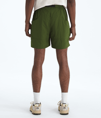 Mens TNF Red Box Nylon Belted Shorts TNF Woodland Green BACK