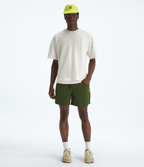Mens TNF Red Box Nylon Belted Shorts TNF Woodland Green HERO2