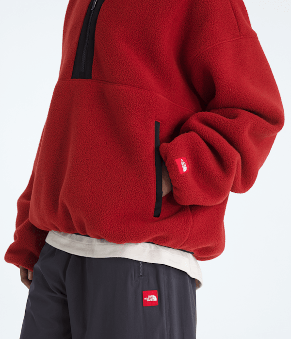 Mens TNF Red Box Zip Fleece TNF ALT2