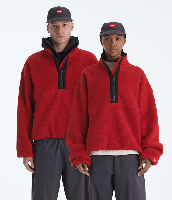 Mens TNF Red Box Zip Fleece TNF Cardinal Red Main