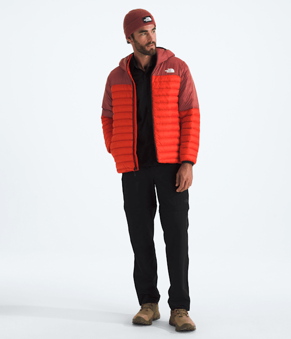 Mens Terra Peak Hoodie TNF Lava RedIron Clay HERO2