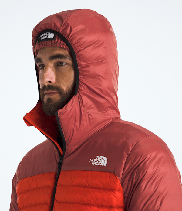 Mens Terra Peak Hoodie TNF Lava RedIron Clay MODELHOOD2
