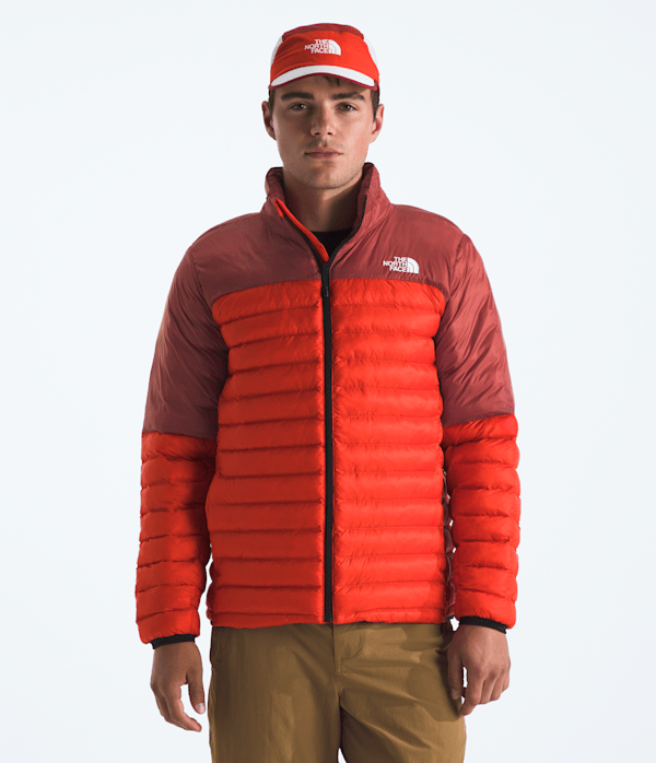 Mens Terra Peak Jacket TNF Lava RedIron Clay Main
