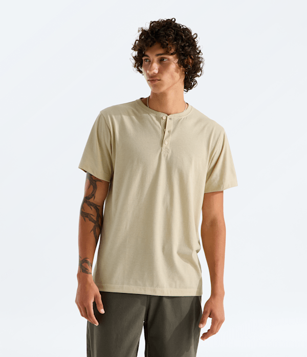 Mens TriBlend ShortSleeve Henley TNF Main